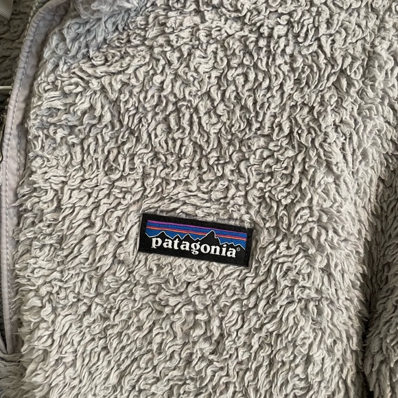 Cozy Patagonia Women's Los Gatos 1/4 Zip Fleece Pullover Small - light gray EUC - Picture 5 of 7